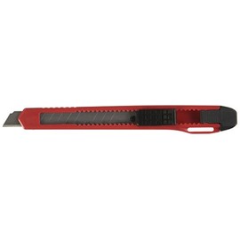Hyde Tools 42036 Economy Snap-Off Retractable Blade Utility Knife, 9 mm, Red