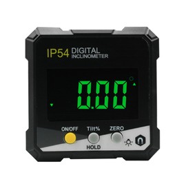 Digital Inclinometer 4x90° Measurement IP54 LCD Screen Magnetic Digital Display Angle Meter Gauge Yellow DLW30D