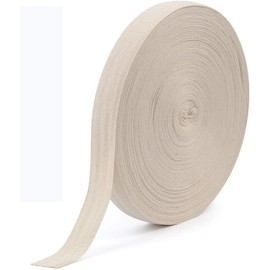 Cotton Tape 25 cm, 25 mm Cotton Tape, 50 Metres Cotton Bias Binding, Twill Tape for Sewing for DIY, Crafts, Sewing, Knitting, Clothing Accessories
