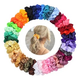Ligas Para Cabello Scrunchies Y Satén 40 Colores