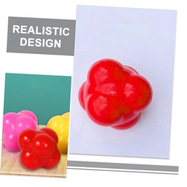 Generic Agility Training Ball Durable Hexagonal Reaction Equipment for Hand Eye Coordination Sports Drills Exercises for Fitness Skill Development Red