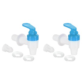sourcing map Beverage Dispenser Replacement Spout, 2Set Plastic Water Dispenser Spigot Replacement Faucet for Party, Family Gathering (Blue White)