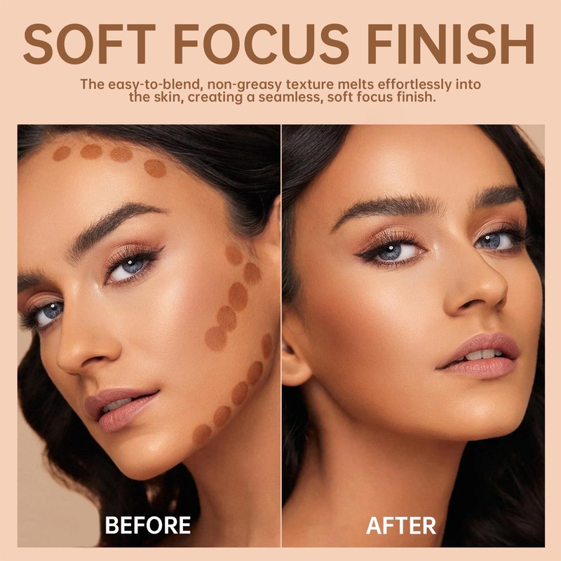 Noerrors Liquid Contour Stick, Soft Cream Bronzer Contour Wand, Cool
