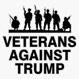 HOF Trading Veterans Against Trump Vinyl Sticker Waterproof Decal Laptop Wall Window Bumper Sticker 5"