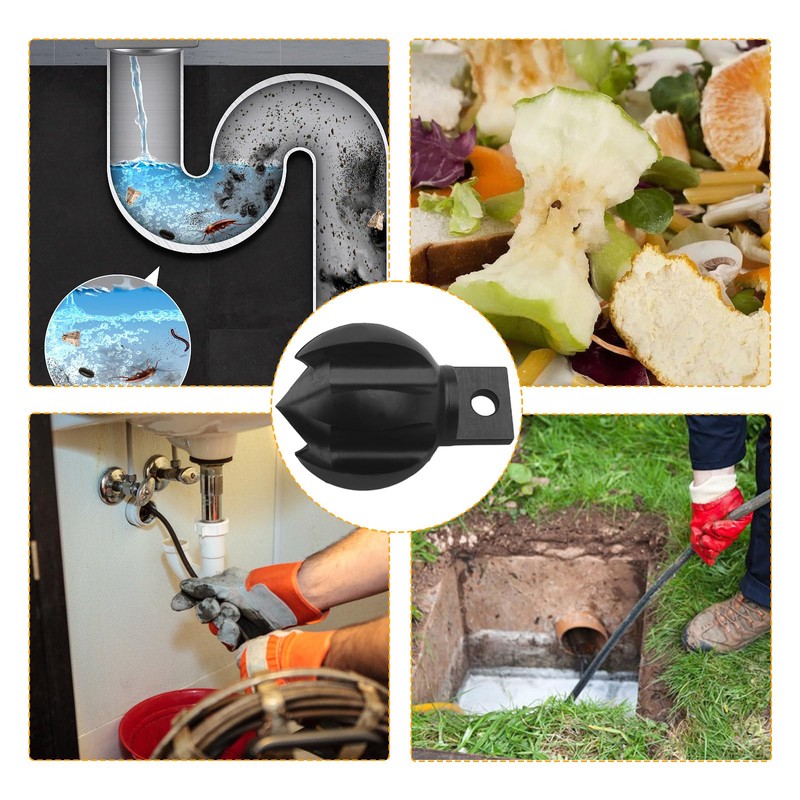 2CG&2" Drain Cleaner Cutter Heads for ClogChopper,Drain Snake Drill Attachment,Multi-Function