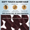 ALHER #99j Dark Burgundy Body Wave Bundles with 2x6 Closure,