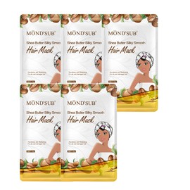 MOND'SUB Hydrating Hair Mask for Dry Damaged Hair - Shea butter Collagen - Deep Conditioner for Frizzy, Color-Treated & All Hair Types 5 Pack