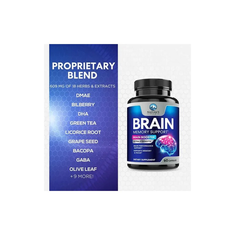 Suplemento De Memoria Cerebral, Neotrópicos De Fuerza 60caps Sin Sabor