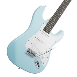 Ashthorpe 39-Inch Electric Guitar (Light Blue-Silver), Full-Size Guitar Kit with Padded Gig Bag, Tremolo Bar, Strap, Strings, Cable, Cloth, Picks