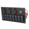 8 Gang Car Rocker Switch Panel with Blue LED Light