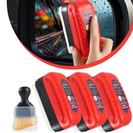 3 PCS Automotive Oil Film Cleaning Brush All-in-One Oil Film Remover for Car Windshields Prevents Rain and Fog Cleaning Glass Brush Windshield Cleaner Tool With Brush Improves Clarity and Visibility