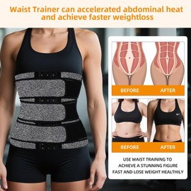 SOMIVOT Abdominal Binder - Lower Waist Support Belt, Waist Trainer, Pelvic Support, Postpartum Belly Band, Waist Trimmer(Grey-XXL)