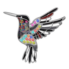 DOWAY Enamel Hummingbird Brooch Pins for Women Girls Clothing Safety Pins Hummingbird Gifts, m, Zinc