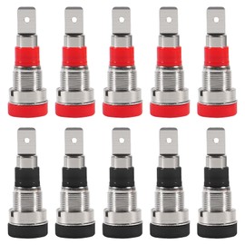 20pcs Black and Red 4mm Banana Jack Socket Female Adapter Panel Mount Binding Post for 4mm Banana Plug Connectors