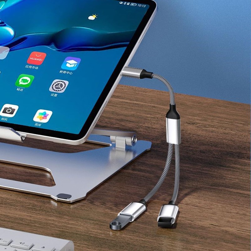 XUYUH USB C Male to Double USB C Female Splitter