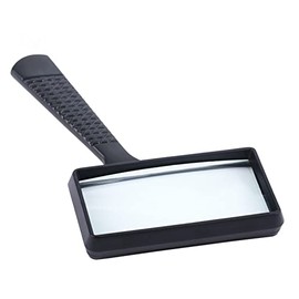 Lupa de Lectura Rectangular de Mano,5 Unidades,Mango de Plástico,100 x 50 mm,Lupa para Explorar Libros,Documentos,Periódicos,Folletos,Fuentes Pequeñas,Identificación de Joyería UC34
