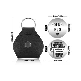 Brother's Gift: No Better Friend, Pocket Hug Keychain w/Leather Case
