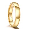SHINYSO 4mm Tungsten Carbide Wedding Ring Dome Polished Wedding Band