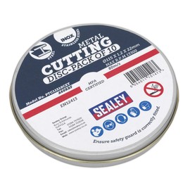 Sealey PTC11510CET Cutting Disc 115 x 1.2mm 22mm Bore Pack of 10 , Red