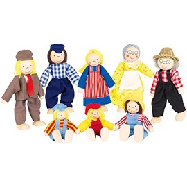 Goki Flexible Puppets Farmer Family II