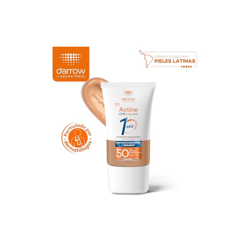Darrow Actine One Colors Protector Solar Facial FPS50 Tono Medio,