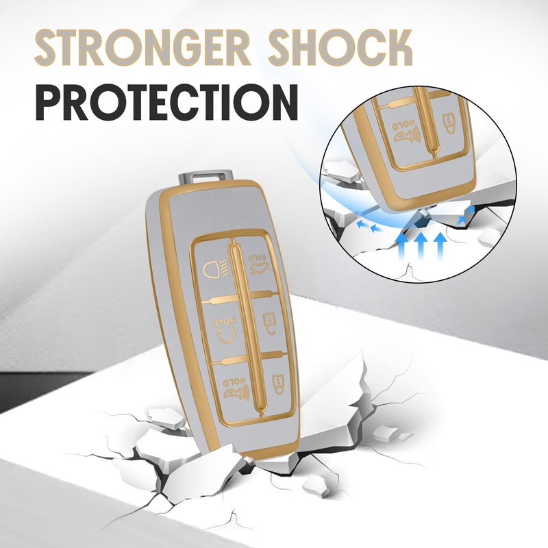 WORCAS Smart 6 Button Key Fob Cover Case Compatible with