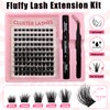 100 Pieces DIY Eyelash Extensions Set 8-16 mm Mixed Fluffy