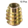 sourcing map Furniture Threaded Insert Nuts Zinc Alloy Hex-Flush M10