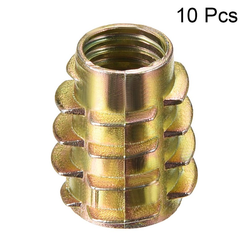 sourcing map Furniture Threaded Insert Nuts Zinc Alloy Hex-Flush M10