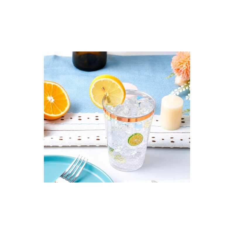 Vasos Elegantes de Pl?stico Transparente 12 Oz