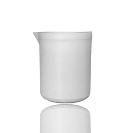 Measuring Cylinder Cup, PTFE Teflon Cup, Acid and Alkaline Resistant High Lubrication White Measuring Cup for Laboratory 500 ml Pack of 2