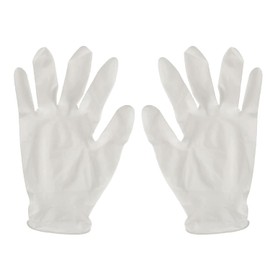 bricoleva.it White Latex Gloves Pack of 100 - Latex Gloves Elastic for Laboratories, Construction, Cleaning and Handling Small Items (L, with Powder)