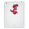 2 x 10cm Happy Pink T-Rex Dinosaur Vinyl Sticker Laptop
