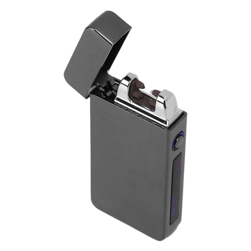 Electric Dual Arc Lighter Rechargeable Windproof Flameless 220mAh Aluminium Alloy