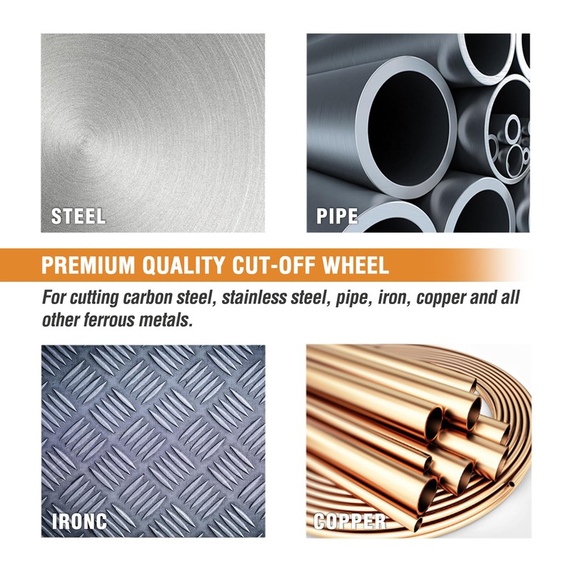 WORKPRO 20-Pack Cut-Off Wheels, 4-1/2 x 7/8-inch Metal&Stainless Steel Cutting