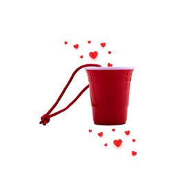 Red Cup Living Cute Easter Celebration Cup Hanging Ornaments | Strong, Sturdy Shot Glasses BPA-Free Party Decor, Room Decoration for Easter Day Unbreakable Cup for Tequila Shots