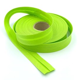 Craft Cult 25mm Wide Plain Bias Binding Tape - 25 Metre Roll (113 - Lime Green)