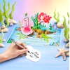 POPWOW Happy 1st Birthday Pop Up Card, Mermaid, Pearl Shell,