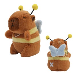 Clearstone Capybara Plush Keychain Chavimaru Bee Sugata, 7.9 inches (20 cm), Brown