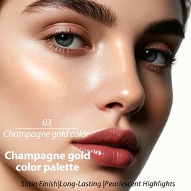 Paletas de maquillaje resaltadores, maquillaje con brillo facial con acabado natural brillante, iluminadores y luminizadores, brillo de perla, polvo h
