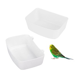 Gativs Bird Bath Tub with Hooks, Hanging Bird Bathtub, Bird Feeder Dispenser, Water Bowl, Bird Bathhouse, Bird Bath Cage, Feeding Bowl, Bird Hanging Bird Feeder, Small Feeder