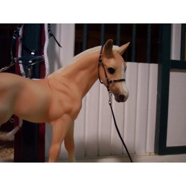 Jaapi BLACK *FOAL* halter w/lead-fit Breyer traditional foal or Classic