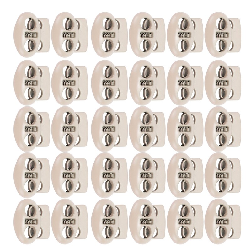 30PCS Metal Cord Locks End Spring Stop Toggle Stoppers Rustproof