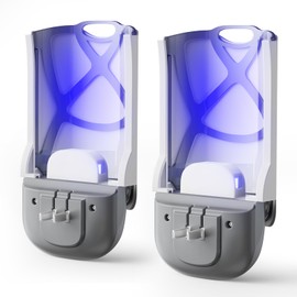 Fruit Fly Traps for Indoors, Plug-in Light Flying Insect Trap, Fly Trap Indoor, Gnat Traps for House Indoor, Fly Catcher Mosquito Killer, Bug Zapper for Home(2 x Trap & 4 x Refills)