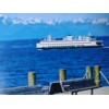 THE PACIFIC NORTHWEST CHROME POST CARD THE WATERFRONT SEATTLE JUMBO