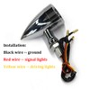 Red CNC Motorcycle Bullet LED Turn Signal Lights Blinker Indicator