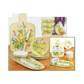 Juego de cuencos certificados International Lemon Zest, 4 pulgadas de diámetro, juego de 4, para uso diario, accesorios de cocina, celebración de fiesta