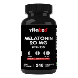 Melatonina Vitabod 20mg 240 Tabletas Sabor Baya Descanso Nocturno                                                                                     