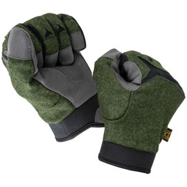 K & S Hunting Gloves Loden Green Men's Unisex Outdoor Sports Nature Photographer Shooting Gloves (Green, XL)