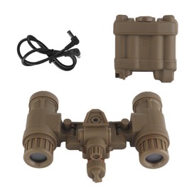 Zhongren GPNVG 18 Tactical Binocular Night Vision Dummy Model,Tactical Helmet No Function NVG Model Kit for Cosplay Display (AN/PVS31 Model, Tan)